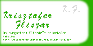 krisztofer fliszar business card